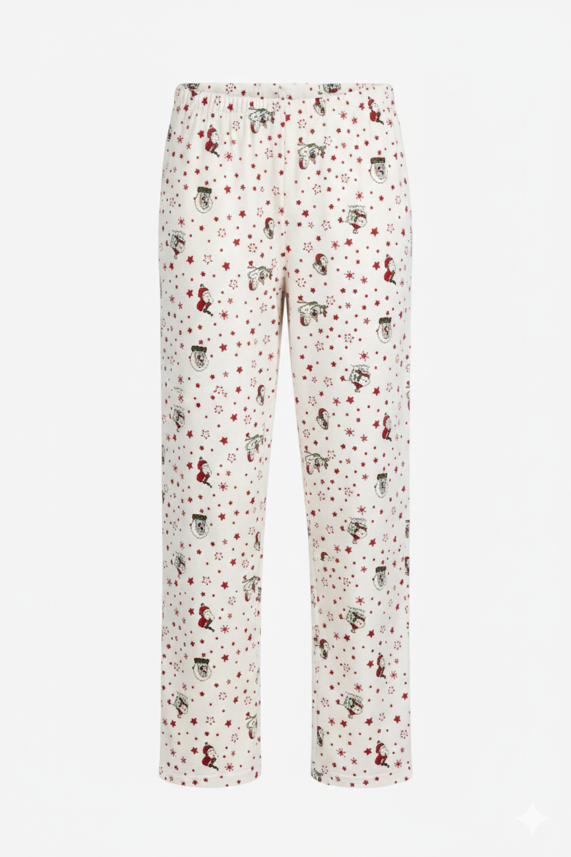 طقم بيجامة مطبوع بأزرار