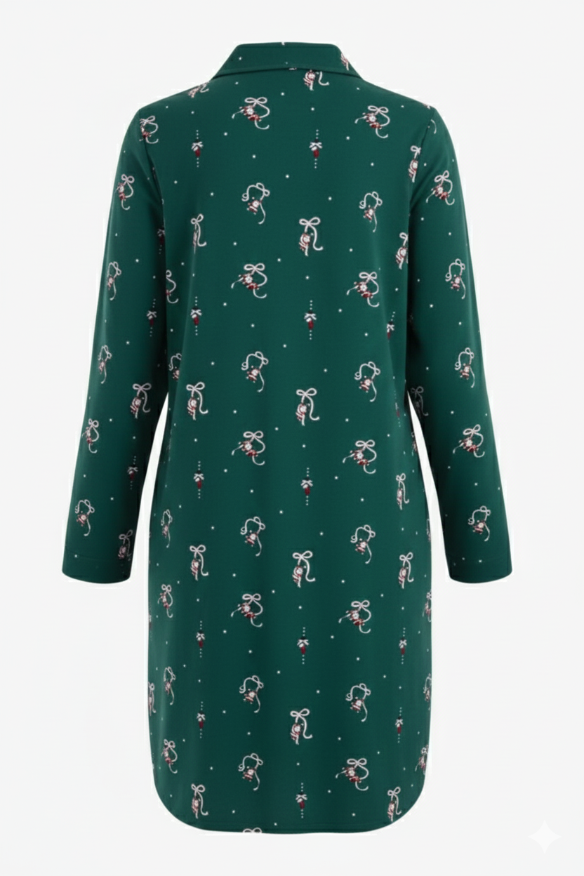 Christmas Button-Down Nightgown
