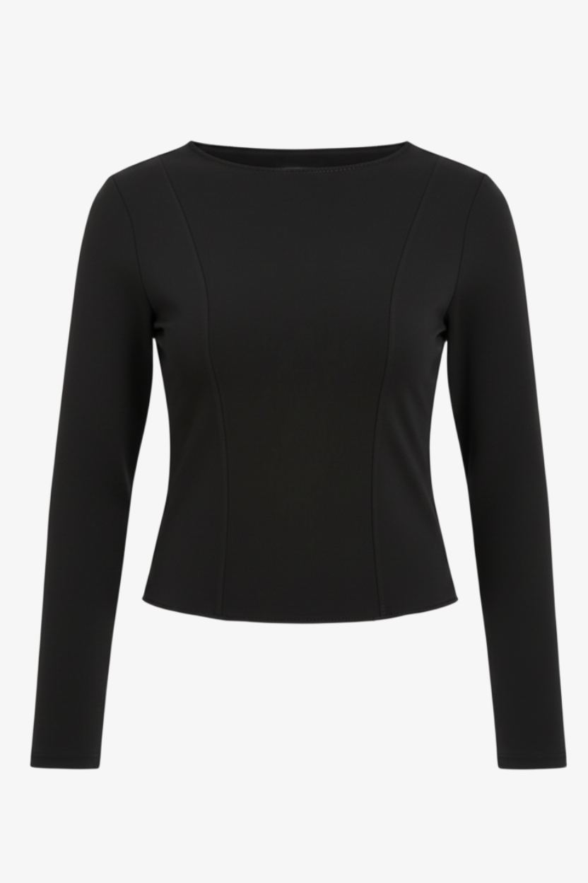 Slim Boat Neck Top