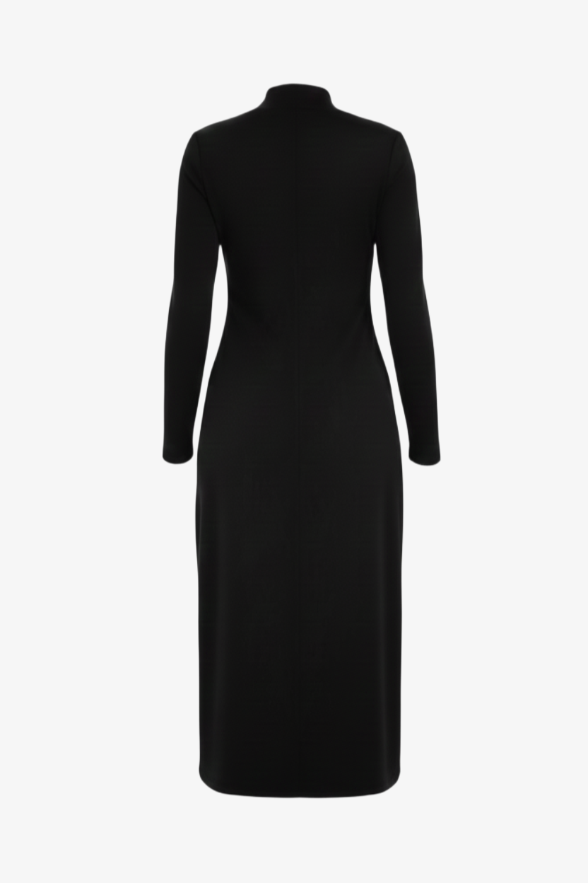 Mock Neck Midi Dress