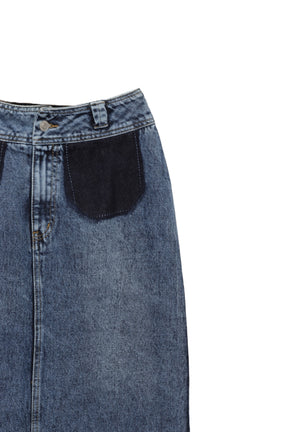 جيبة جينز بلونين