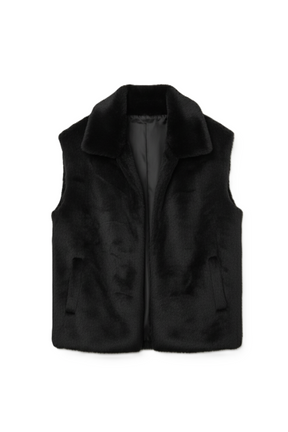 Open Neckline Sleeveless Vest