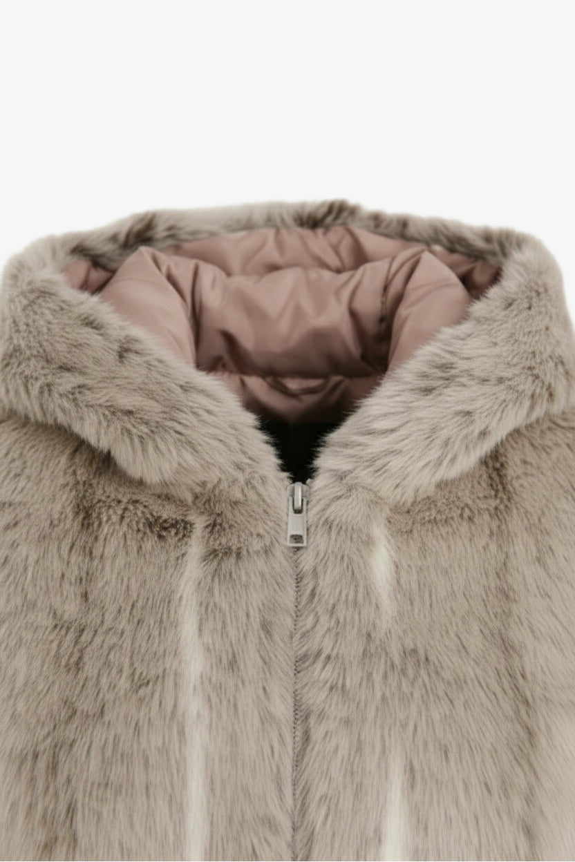 Hooded Fur Jacket