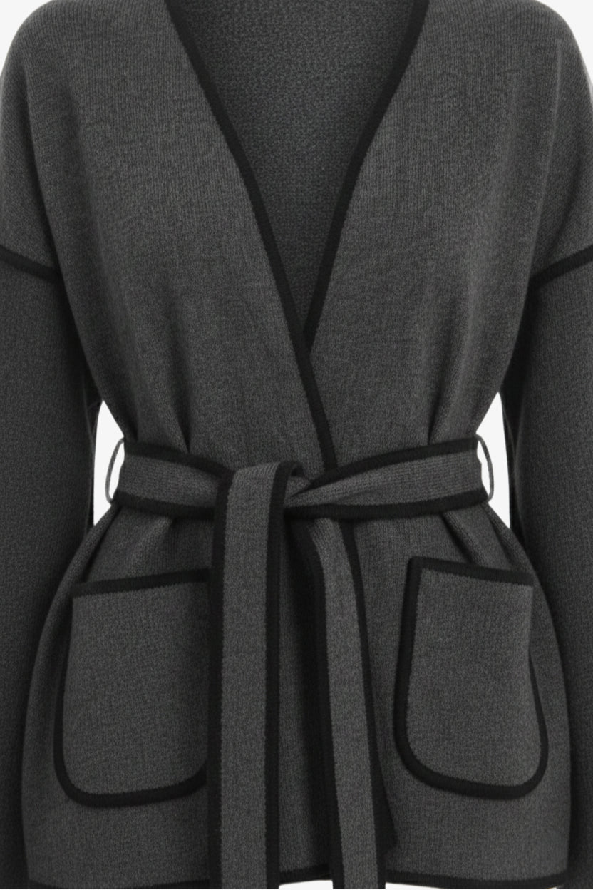 Open-Neck Wrap Jacket