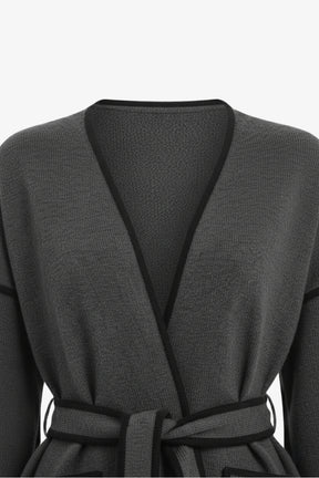 Open-Neck Wrap Jacket