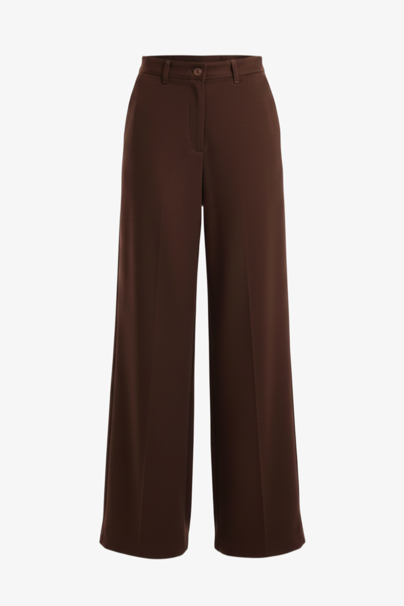 Wide-Leg Straight Cut Pants
