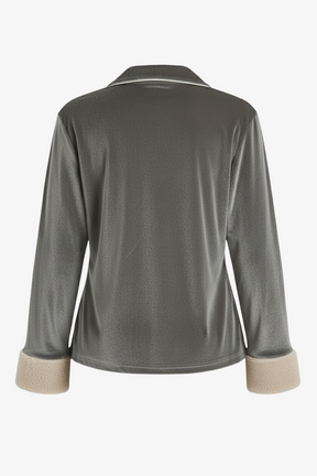 Velvet Button-Down Pyjama Set