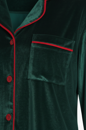 Pyjama Set with Contrast Piping