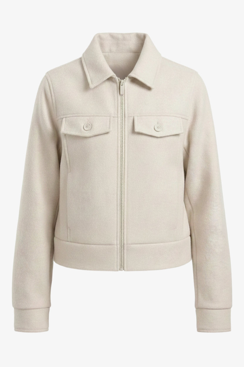 Flap Pocket Cropped Jacket