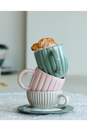 Soothing Pottery Mug - 9x8.5 cm