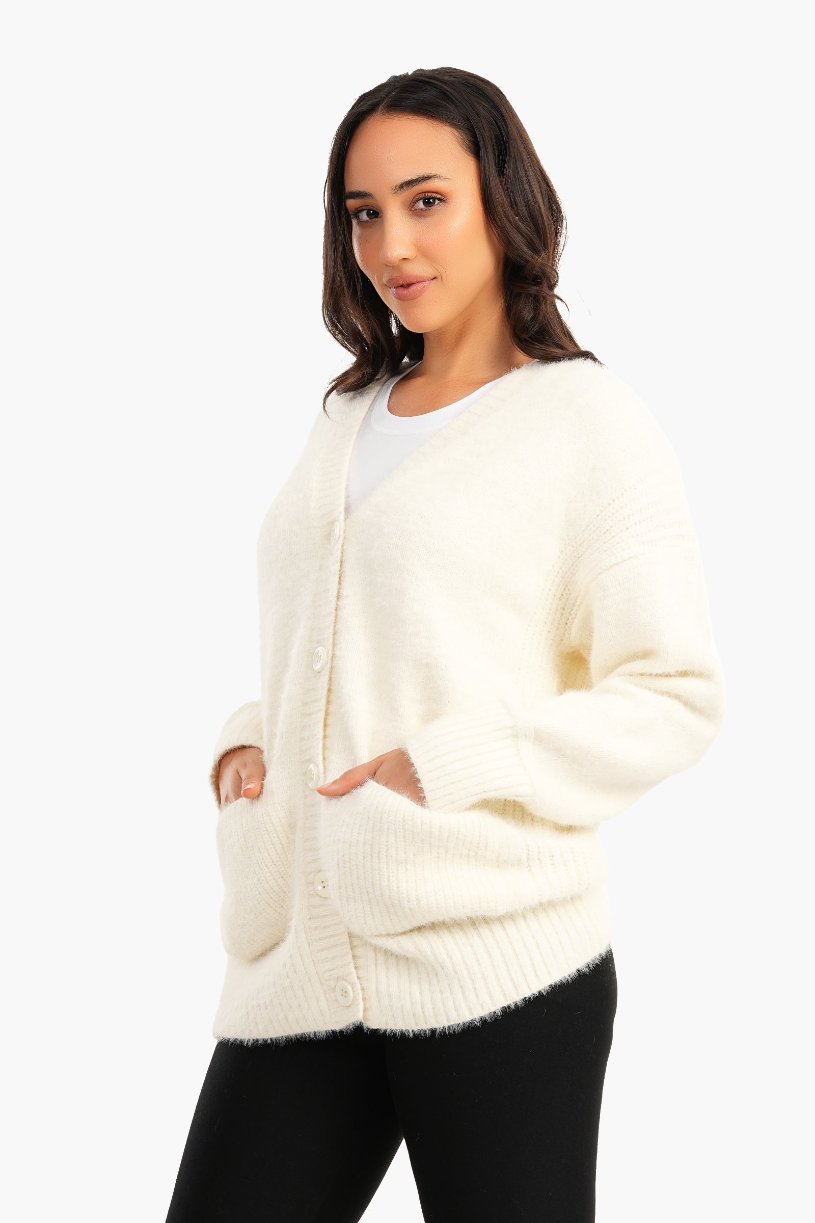 Knitted Drop Shoulder Cardigan