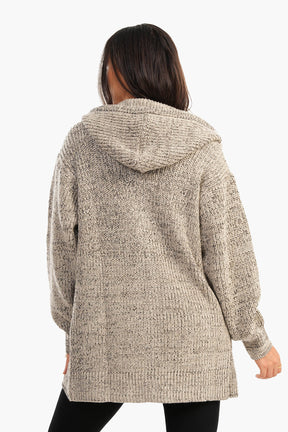 Knitted Jacket with Zipper Closure