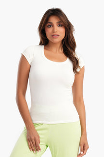 Microfiber Ribbed Top - Carina - كارينا