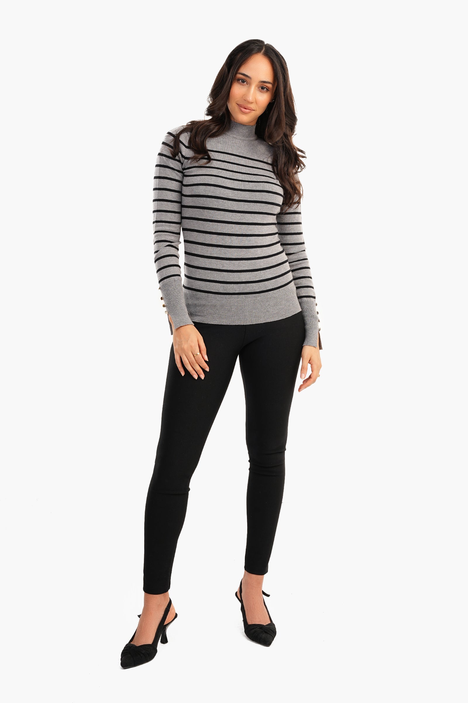 Pullover with Horizontal Stripes