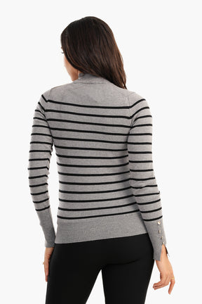 Pullover with Horizontal Stripes