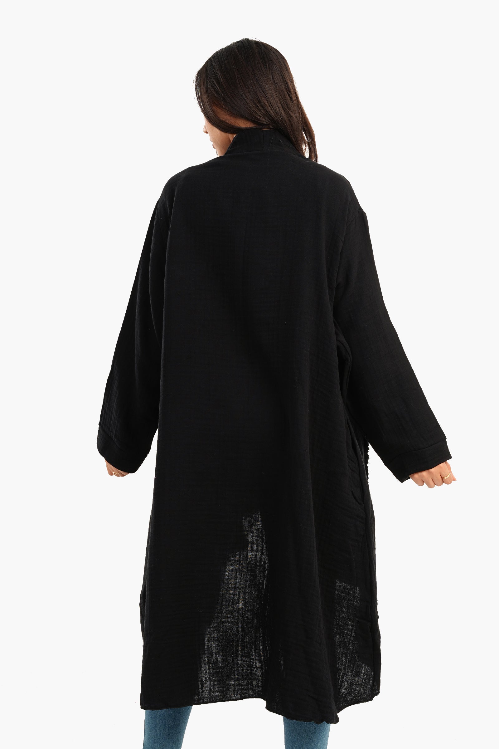 Summer Kimono with Ruffled Hem