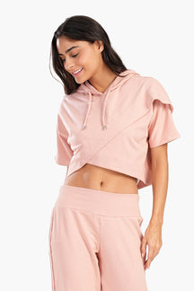 Asymmetrical Cropped Pyjama Top