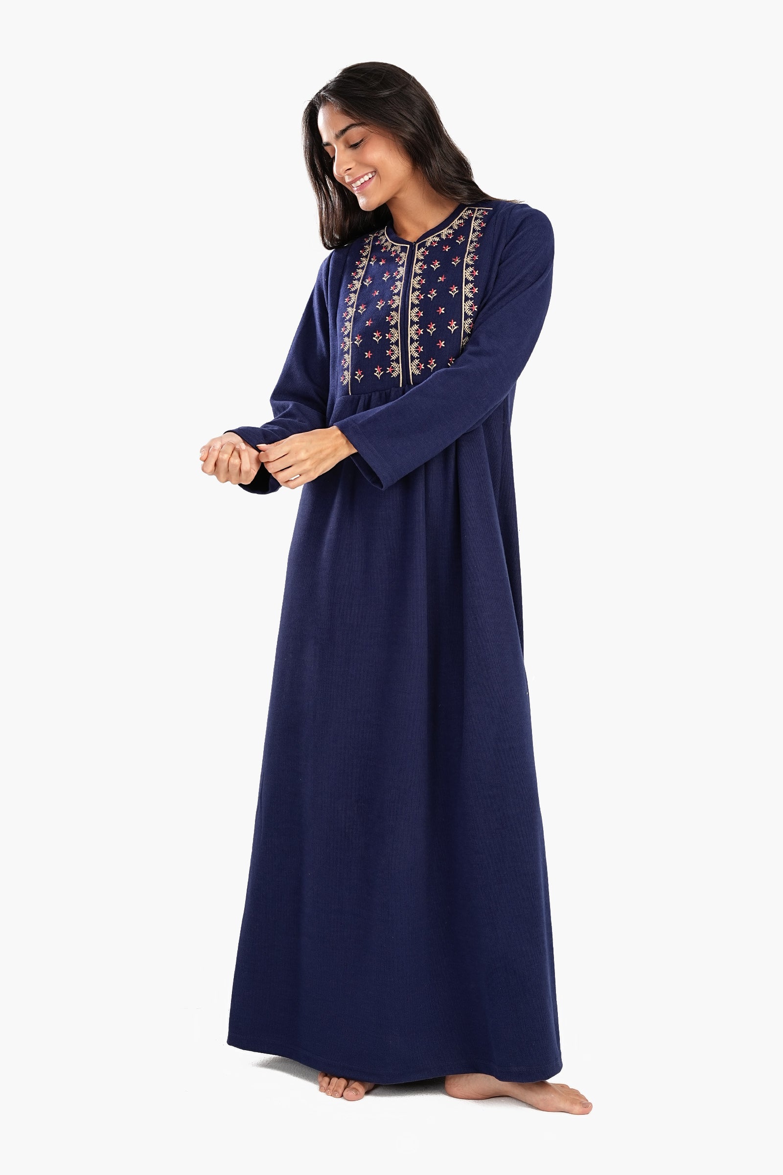 Navy Crew Collar Nightgown