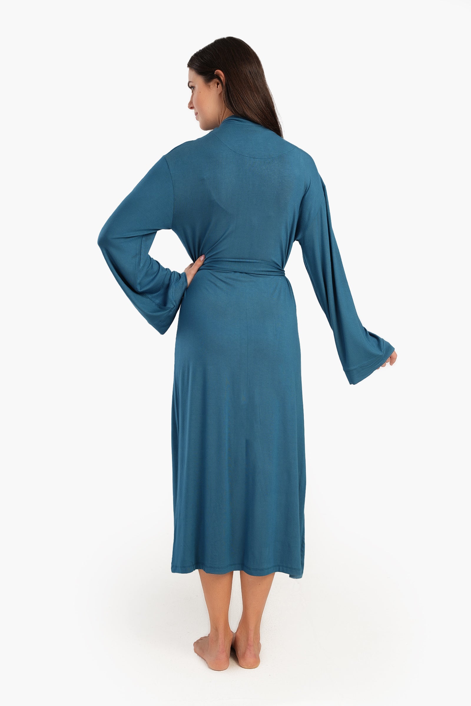 Long Sleeves Plain Robe