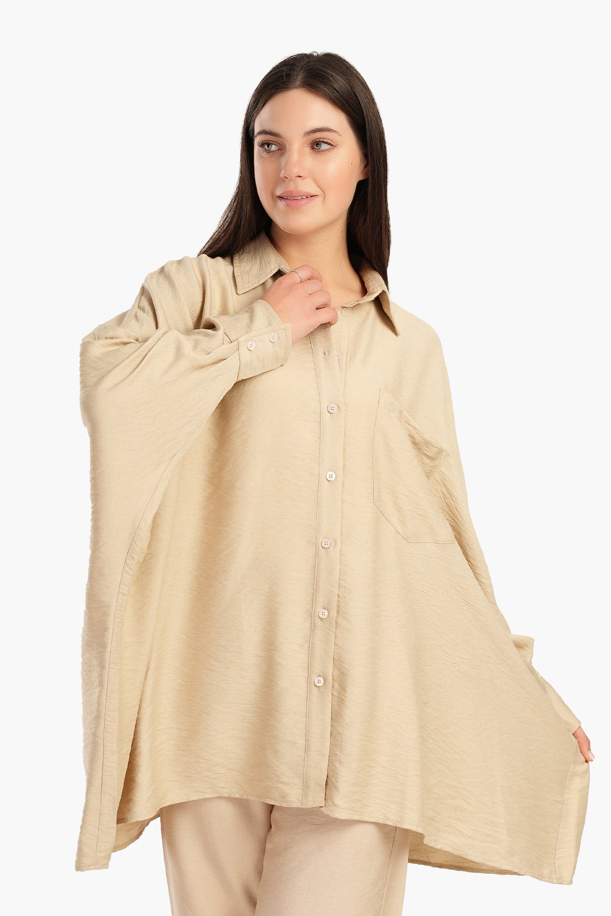 Oversized Poncho Shirt