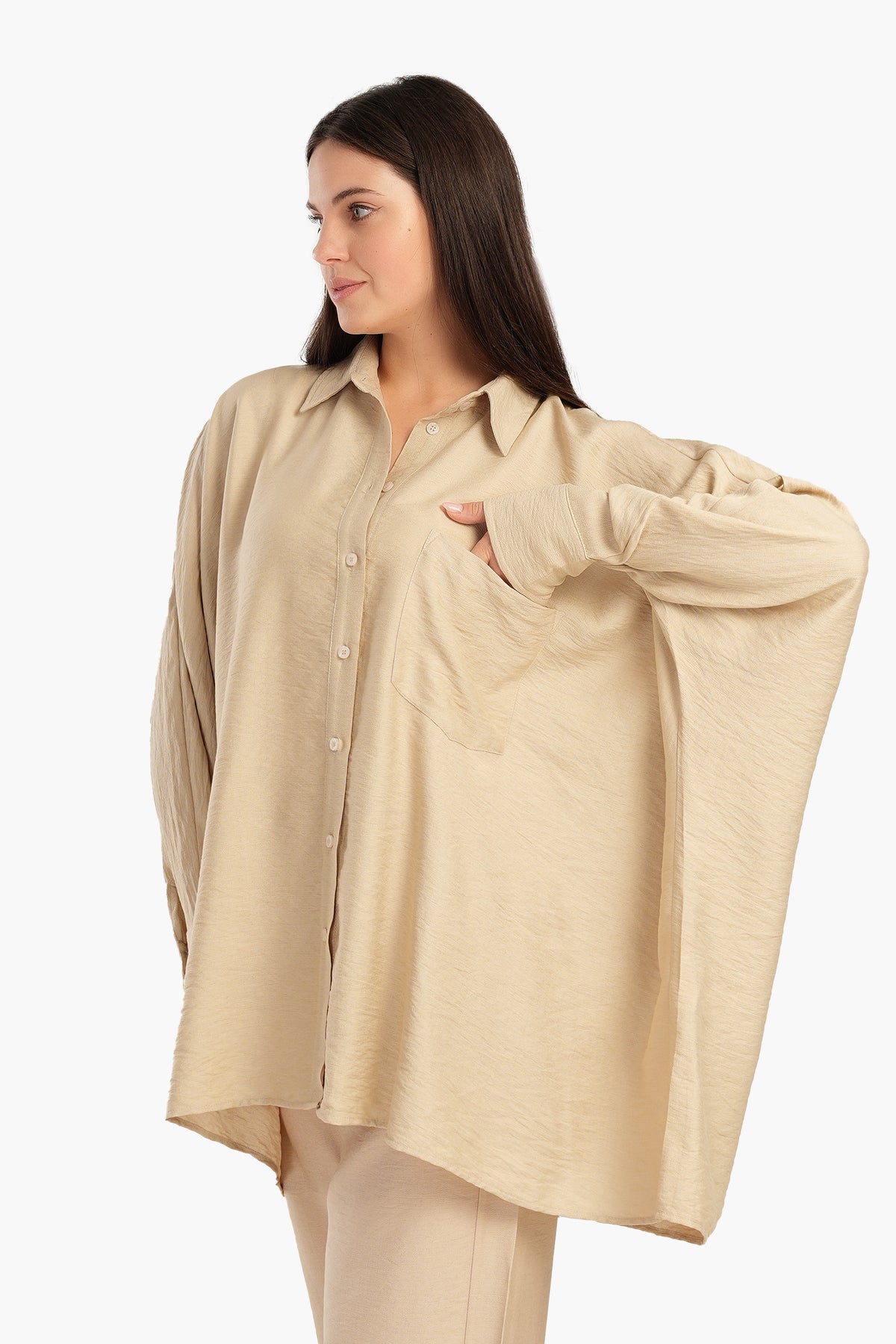 Oversized Poncho Shirt