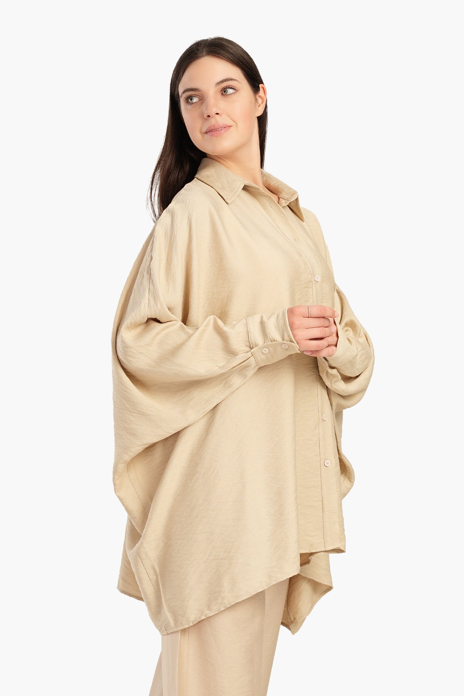 Oversized Poncho Shirt