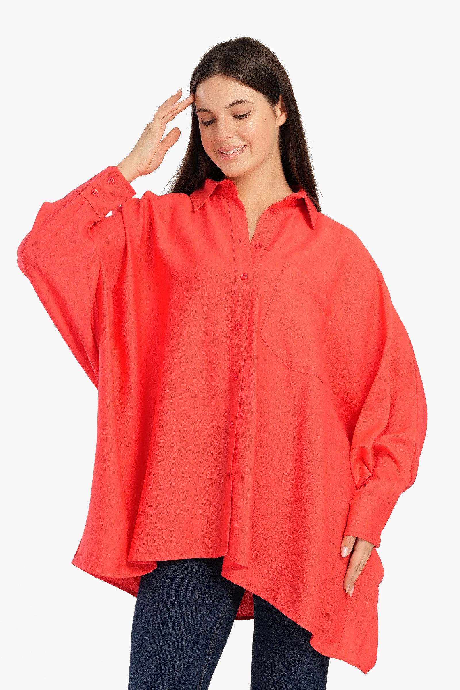 Oversized Poncho Shirt