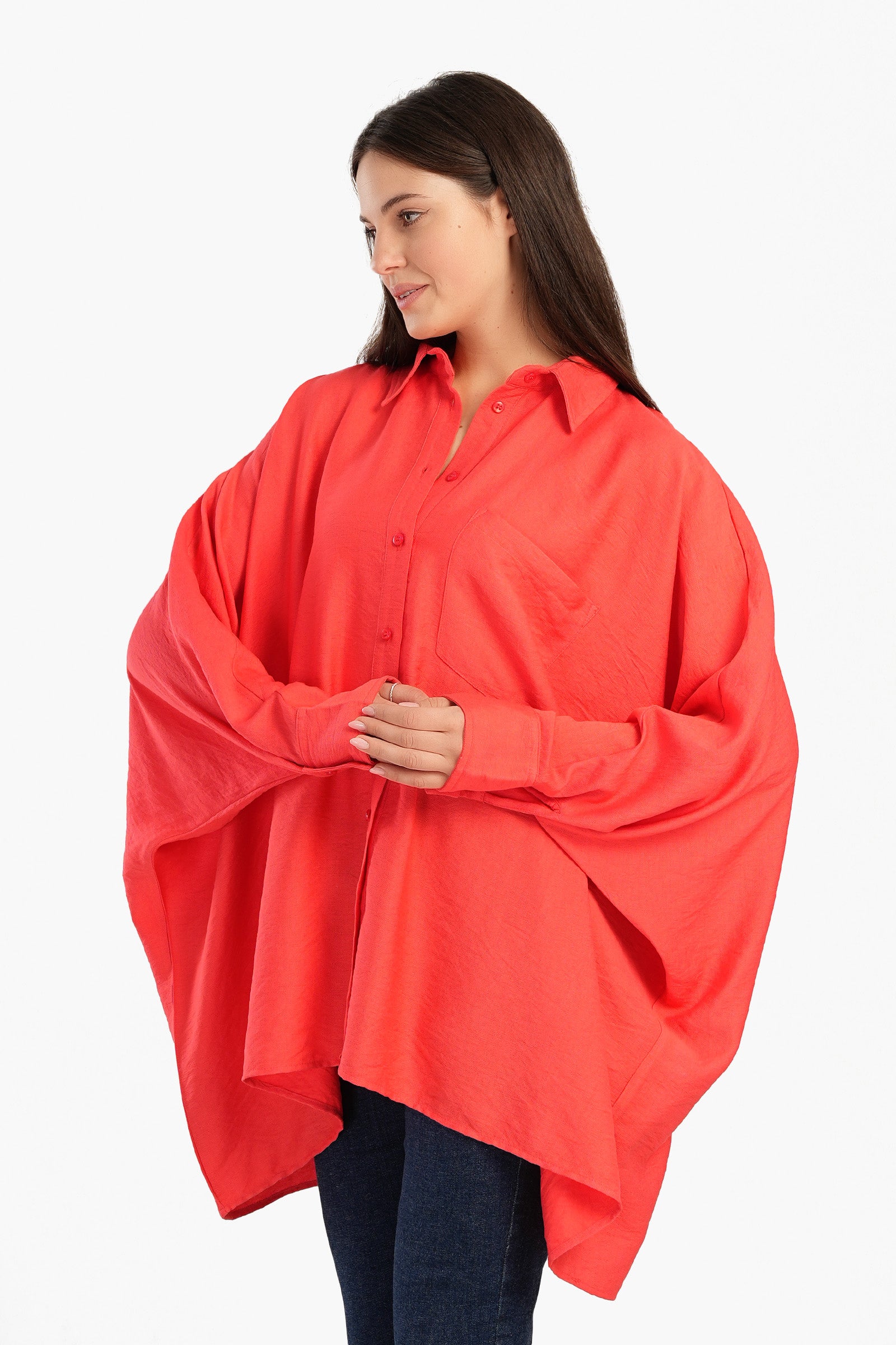 Oversized Poncho Shirt