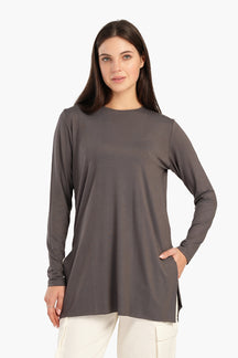 Viscose T-Shirt with Long Sleeves