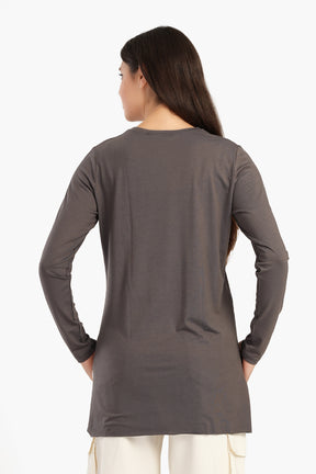 Viscose T-Shirt with Long Sleeves