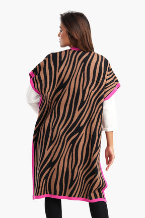 Zebra Print Wool Vest