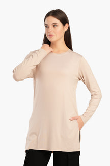 Viscose T-Shirt with Long Sleeves