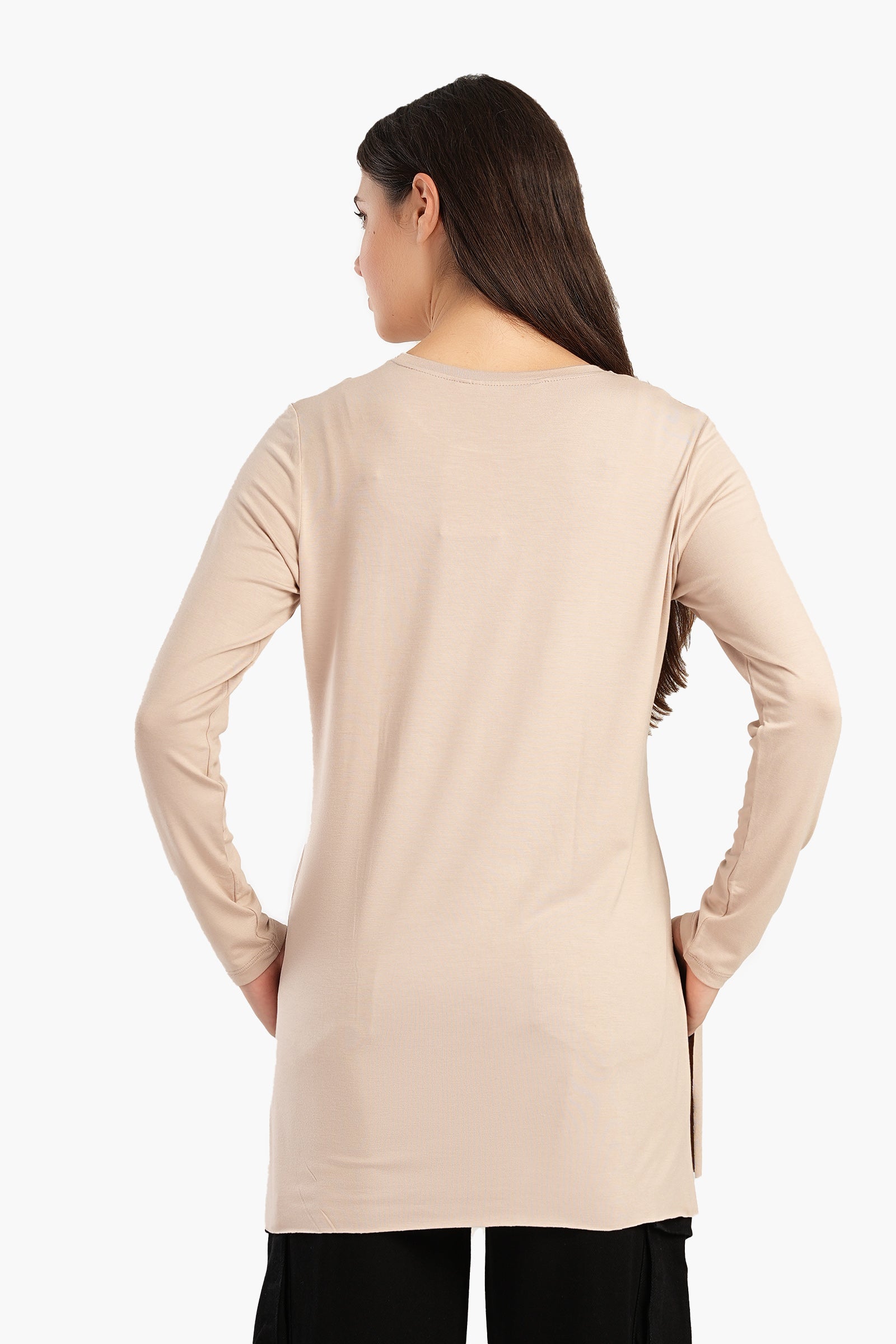 Viscose T-Shirt with Long Sleeves