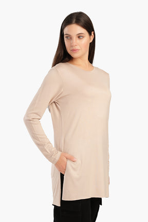 Viscose T-Shirt with Long Sleeves