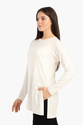 Viscose T-Shirt with Long Sleeves