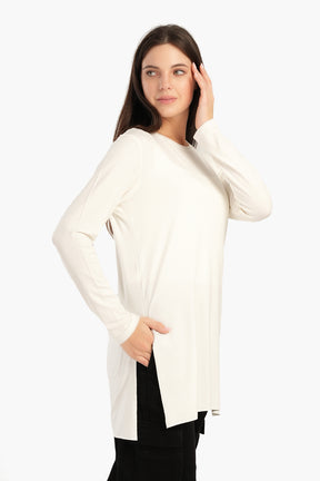 Viscose T-Shirt with Long Sleeves