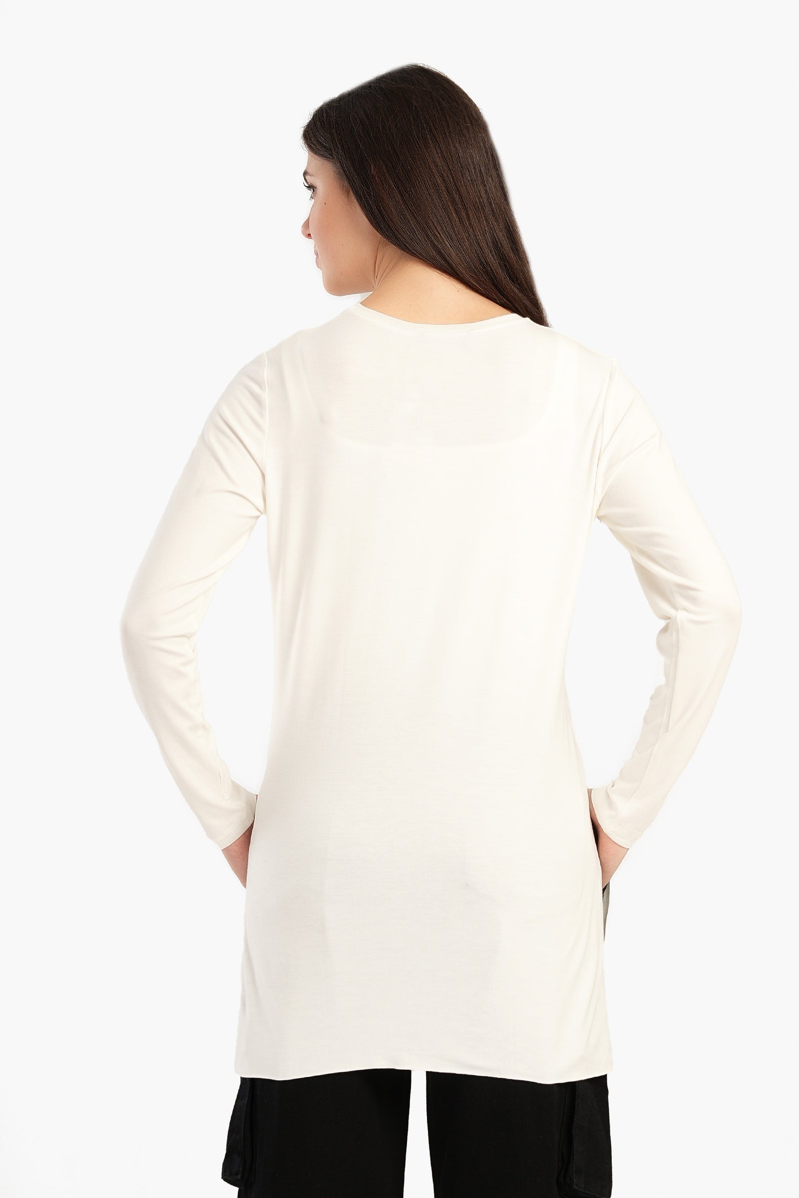 Viscose T-Shirt with Long Sleeves