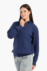 Half Stand-Up Collar Lounge Pullover