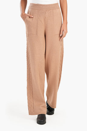 Lounge Pants with Cable Knit