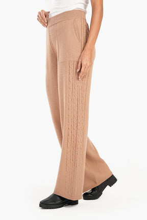 Lounge Pants with Cable Knit