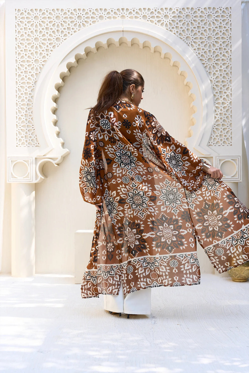 كيمونو ماكسي بنمط فلورال