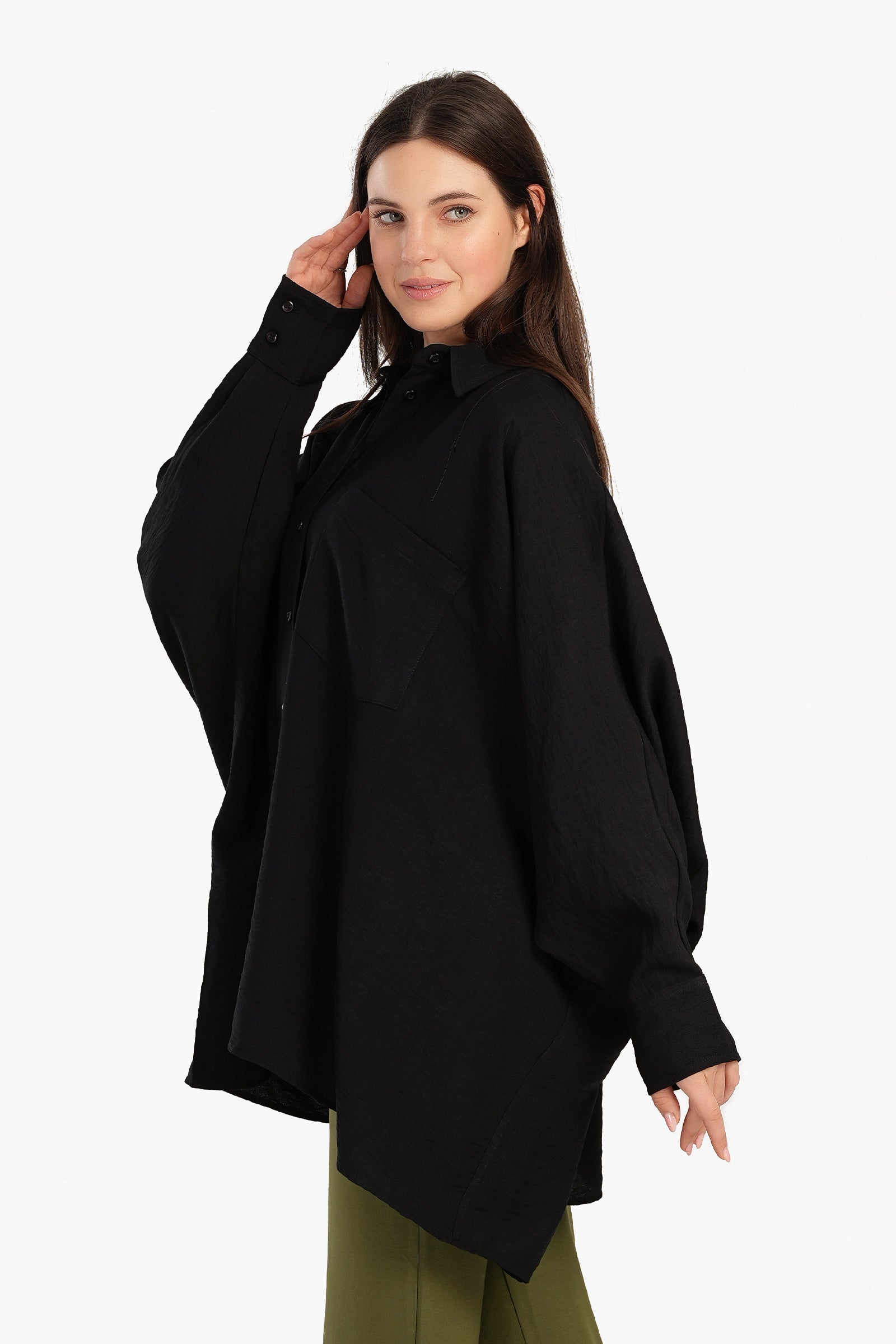 Oversized Poncho Shirt