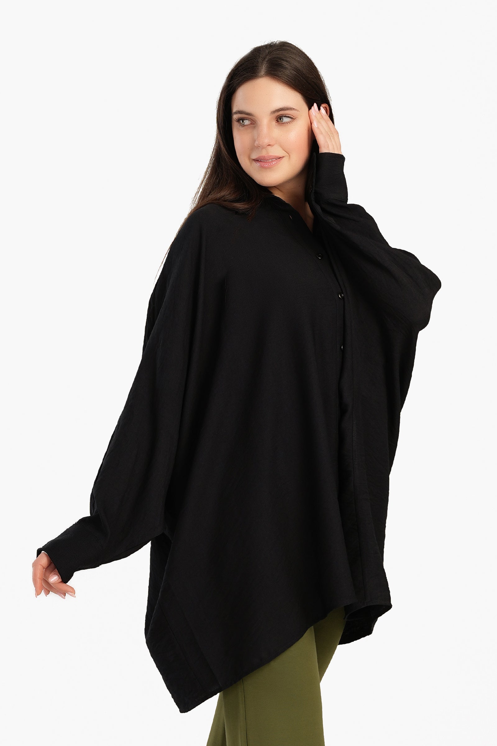 Oversized Poncho Shirt