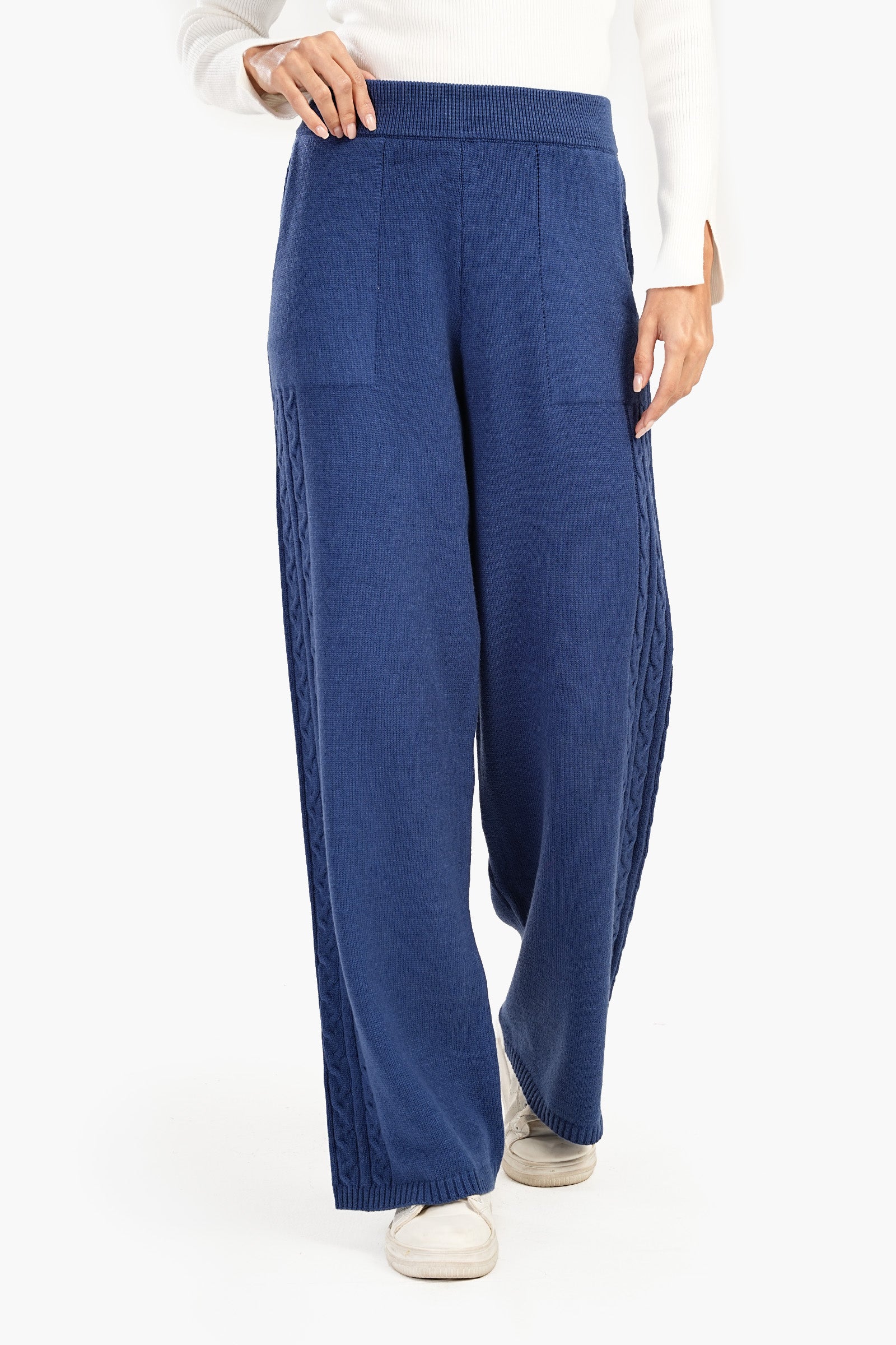 Lounge Pants with Cable Knit