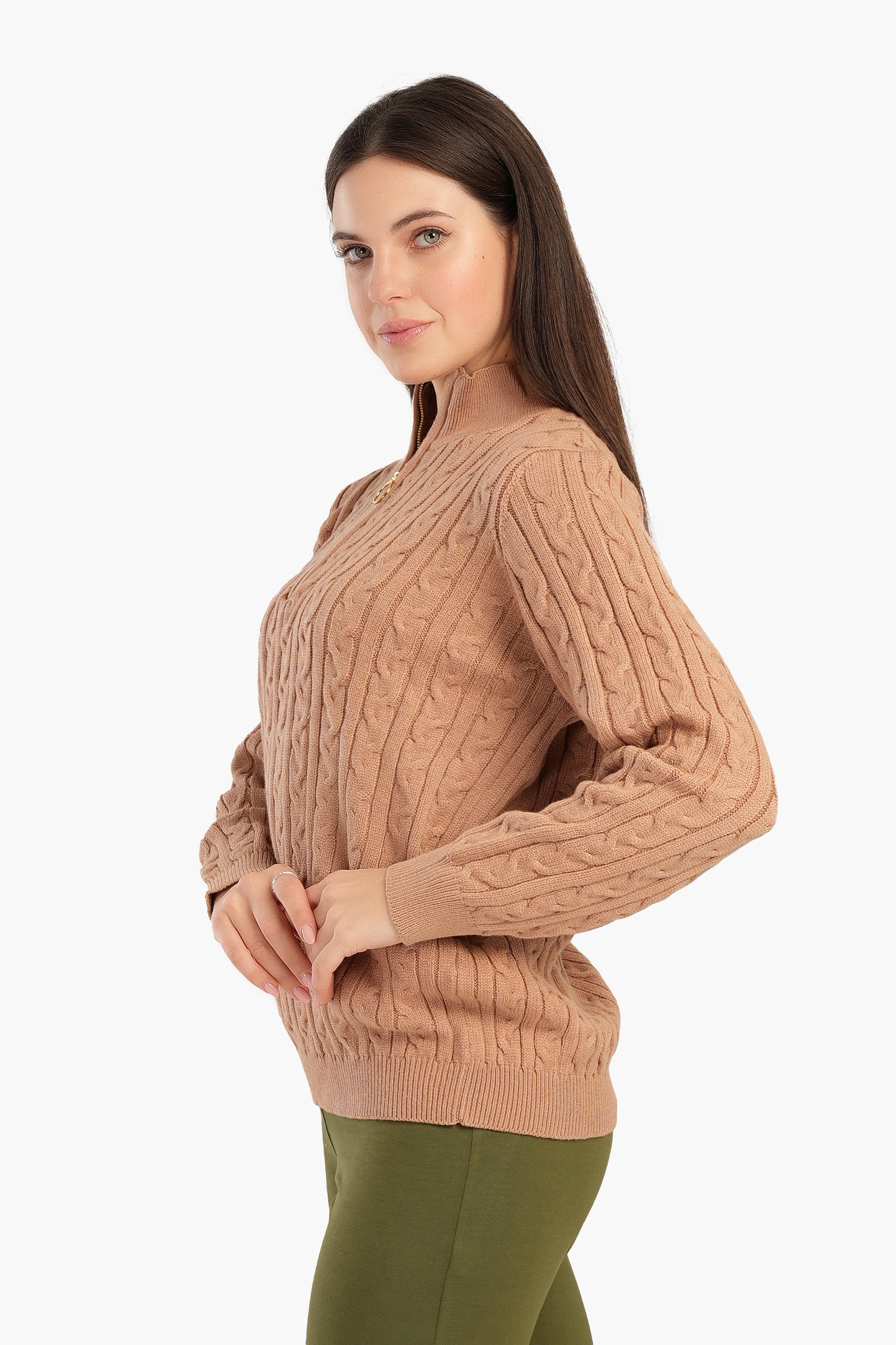 Half Stand-Up Collar Lounge Pullover