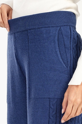 Lounge Pants with Cable Knit