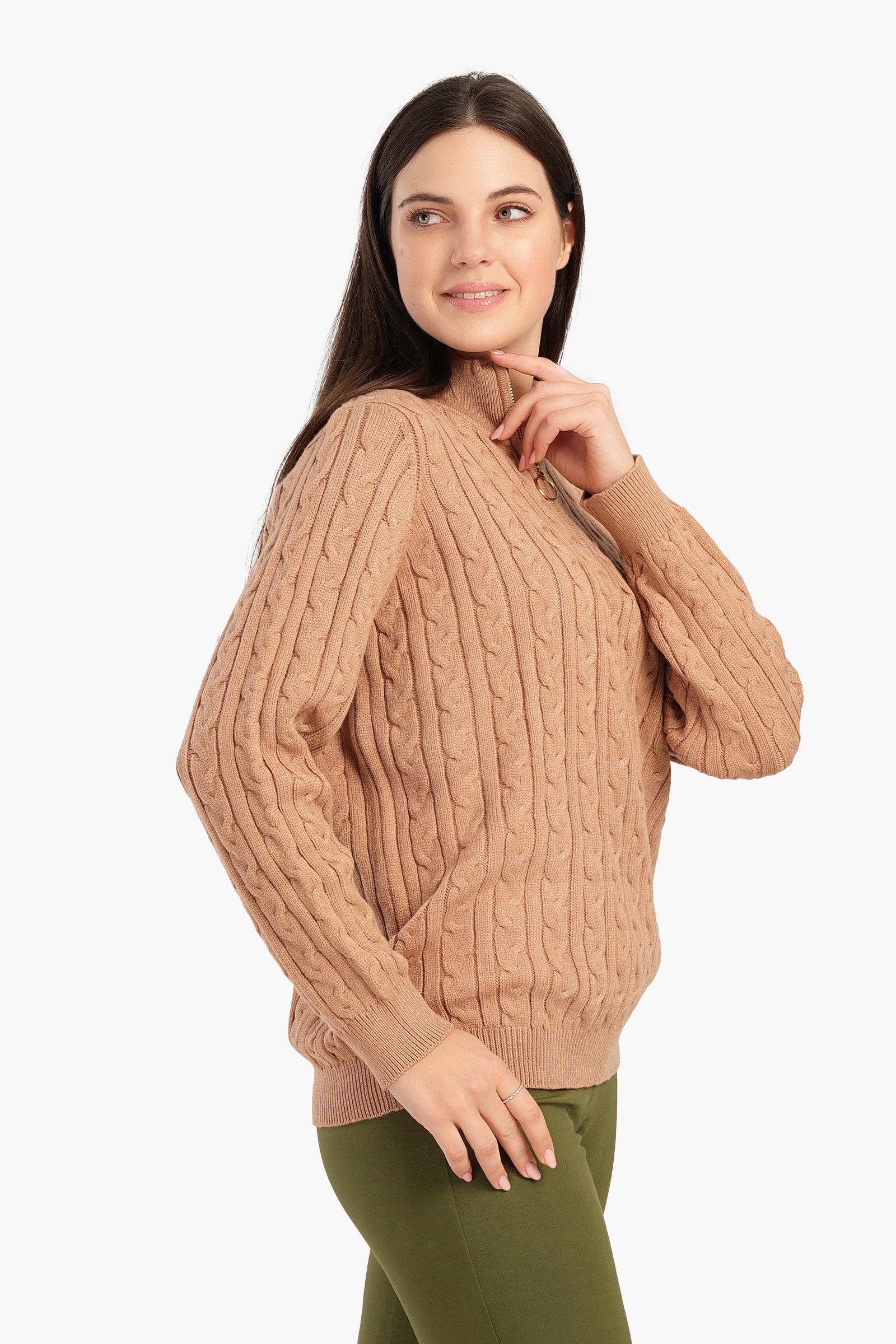 Half Stand-Up Collar Lounge Pullover