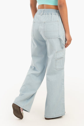 Lightweight Wide Leg Jeans