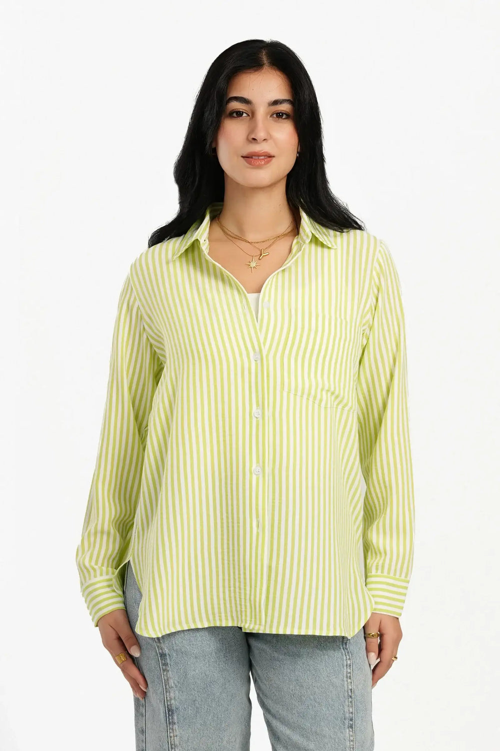 High Low Striped Shirt