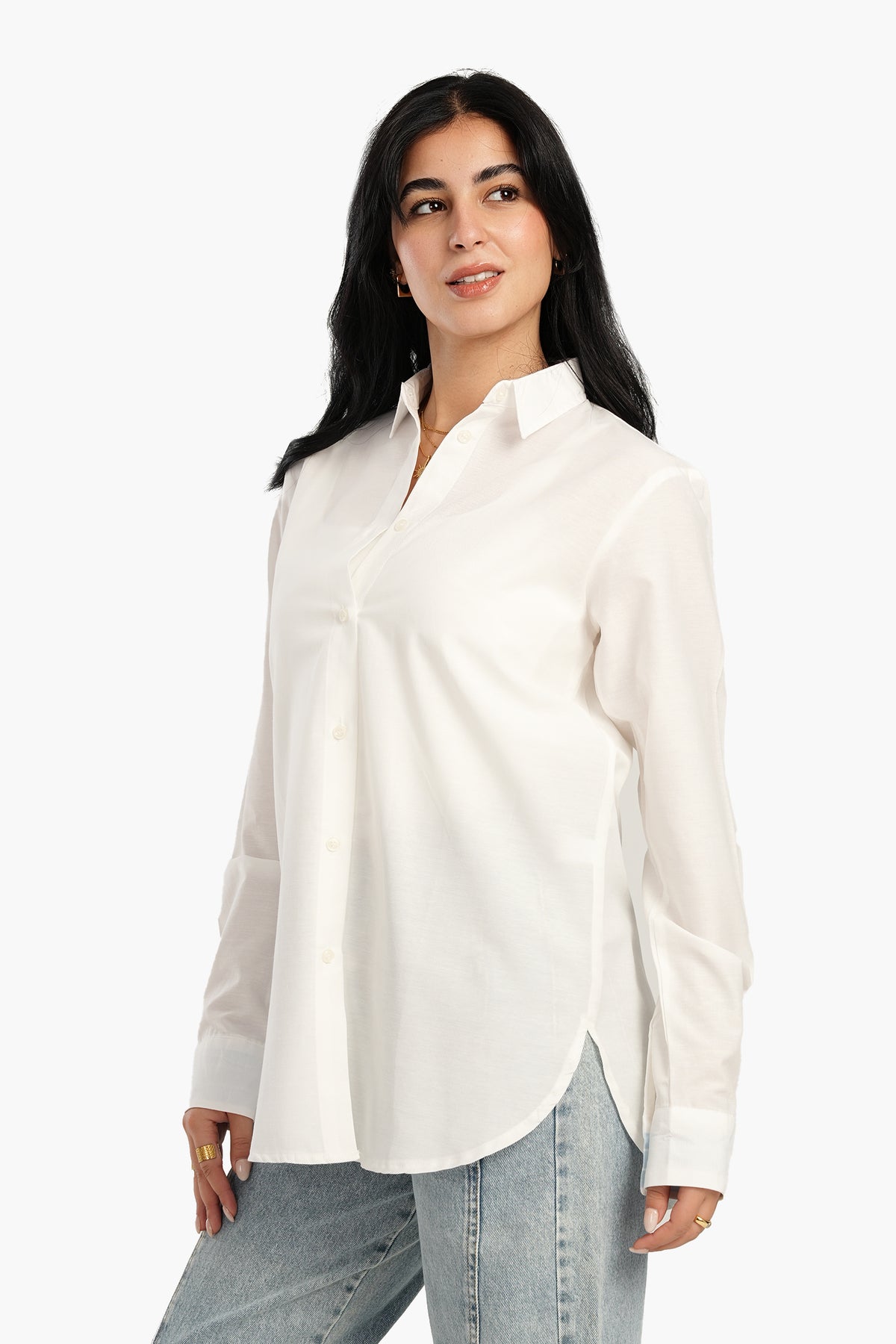 Off White Poplin Shirt